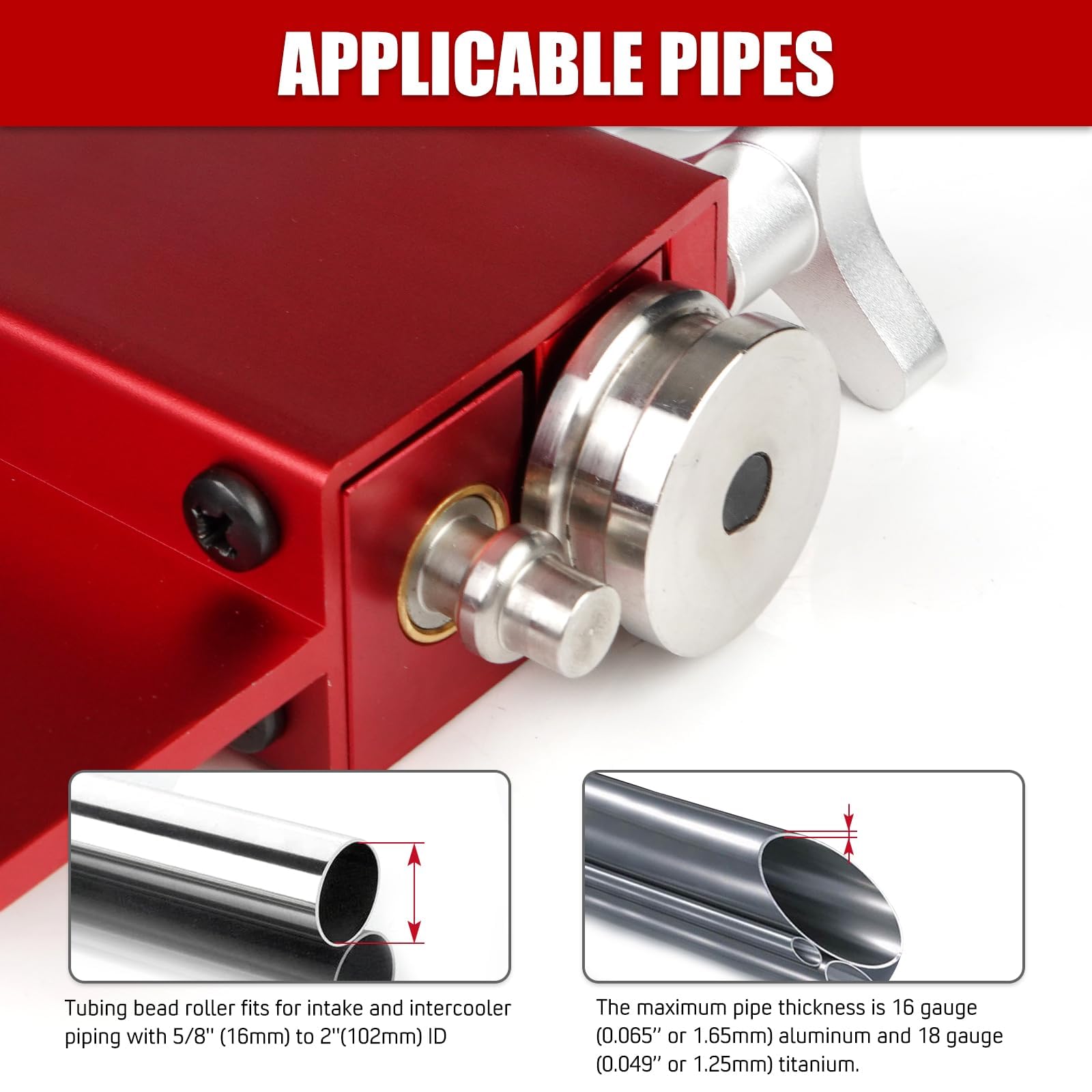 Sell Fits Clamps 5/8" DIY Tool Tube Pipe Hose Bead Roller Intake Intercooler Piping In Chino - Foto 3