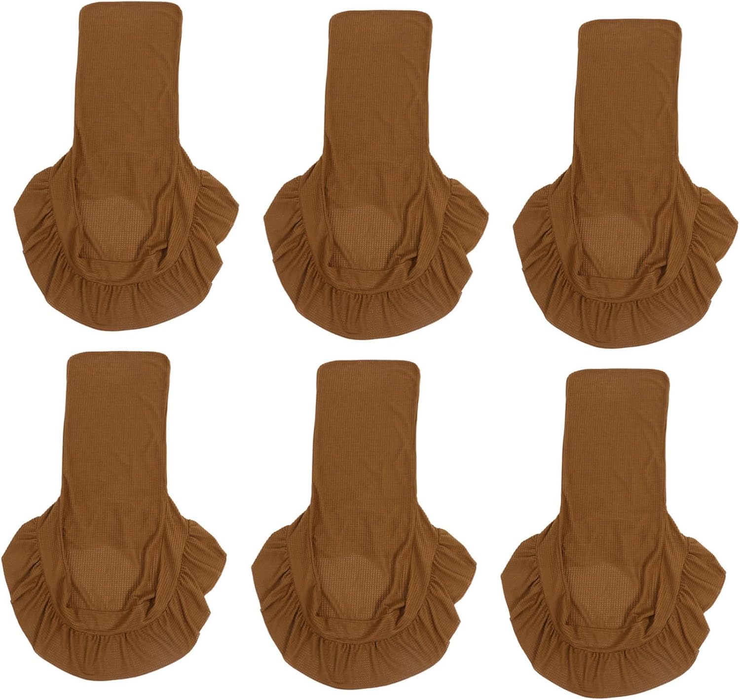 6pcs Plaid Chair Cover Stretch Dining Chair Slipcovers Easy to Clean Protective Furniture Covers for Kitchen and Home Use Light