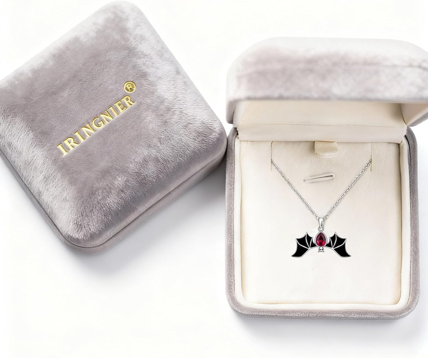 Bat Necklace for Women Sterling Silver Halloween Bat Pendant Necklace Gothic Jewelry Gift for Women - Image 3