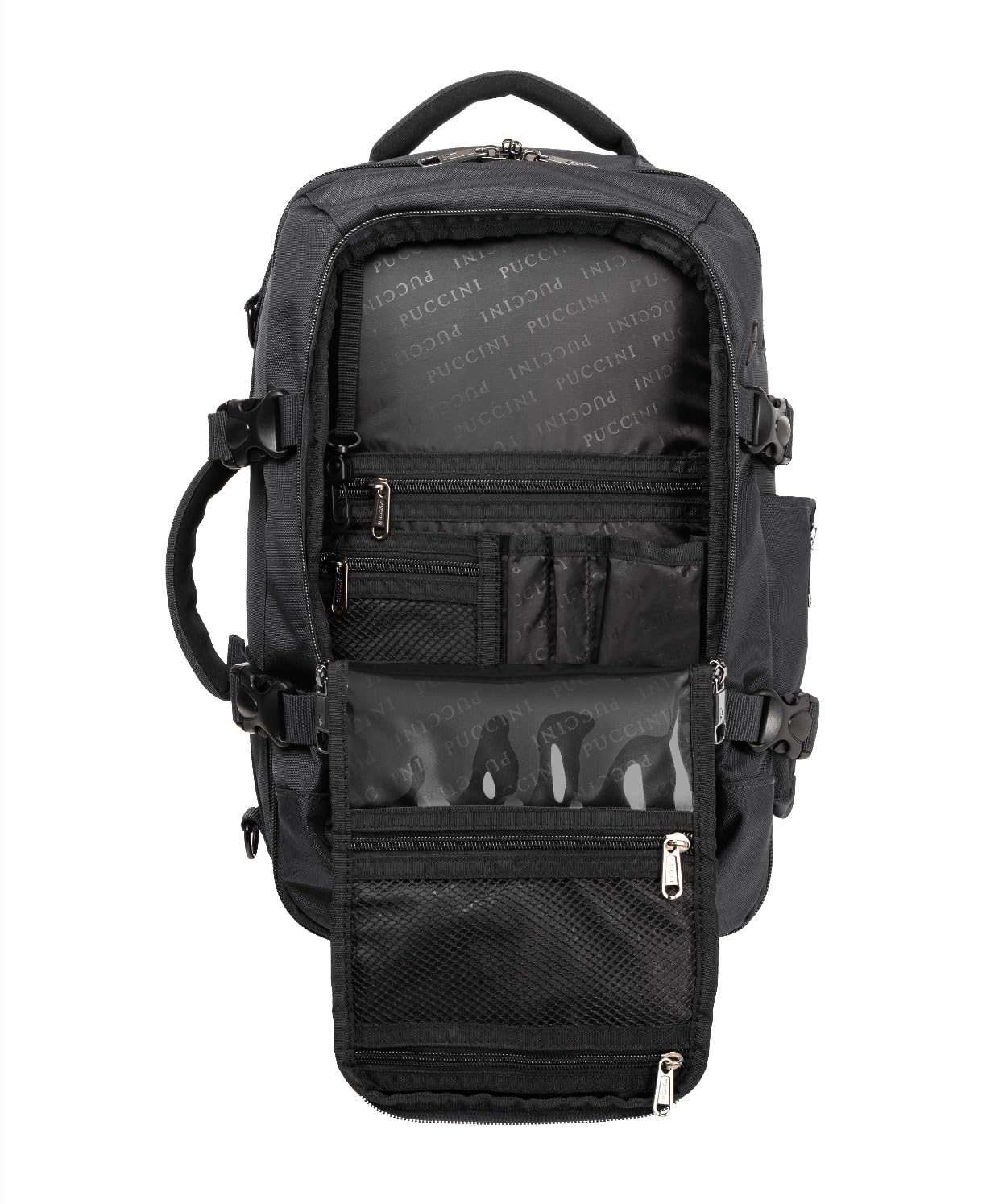 PUCCINI Easy Pack plecak wielofunkcyjny, czarny, 40x20x25 cm (18 l), 40x20x25 cm (18 L)