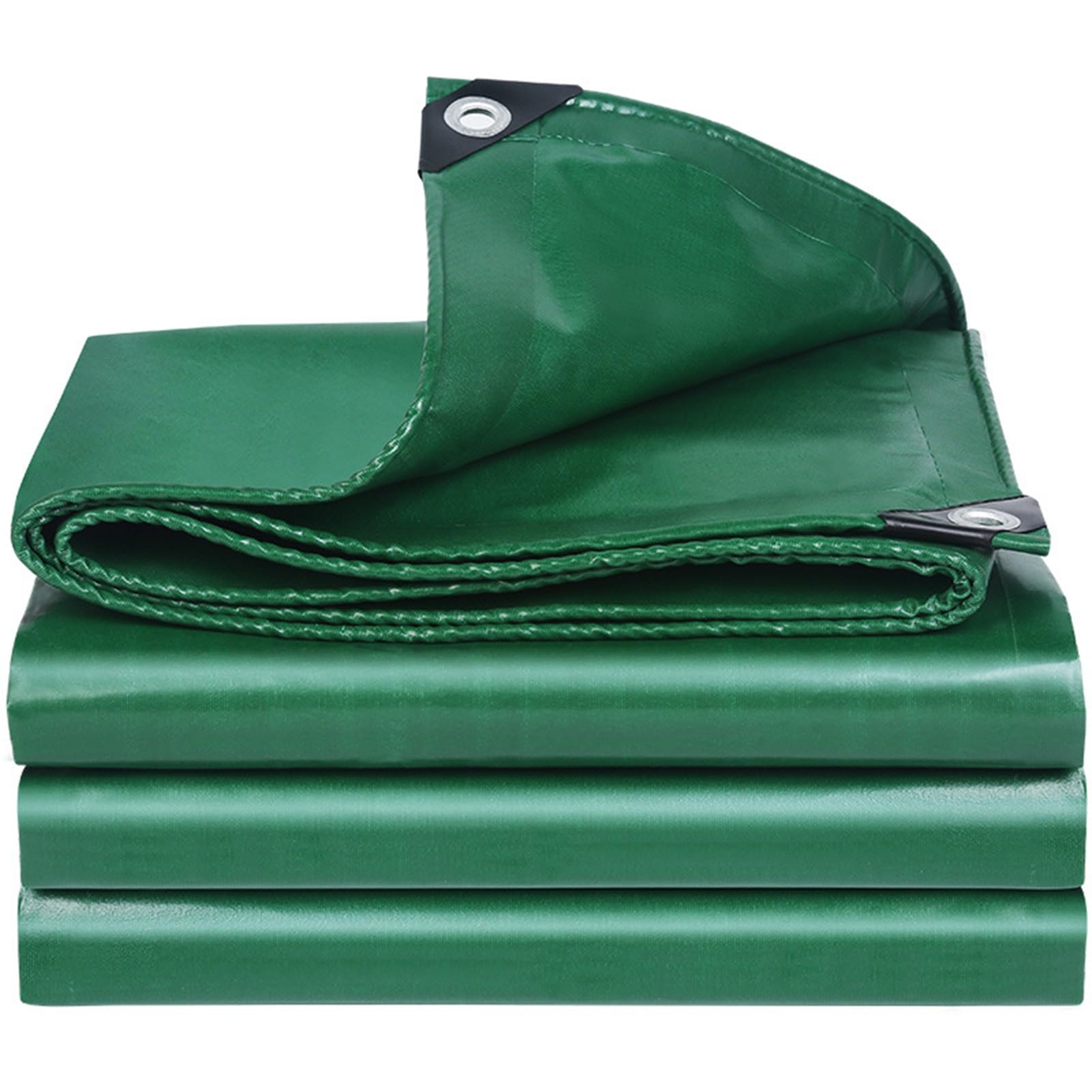 Bâche PVC verte, Feuille de couverture de bâche résistante à l'eau avec œillets antirouille 1x1m 2x2m 3x3m 4x4m Bâche extérieure polyvalente pour camping, auvent, remorque, couverture d'équipement(2x4