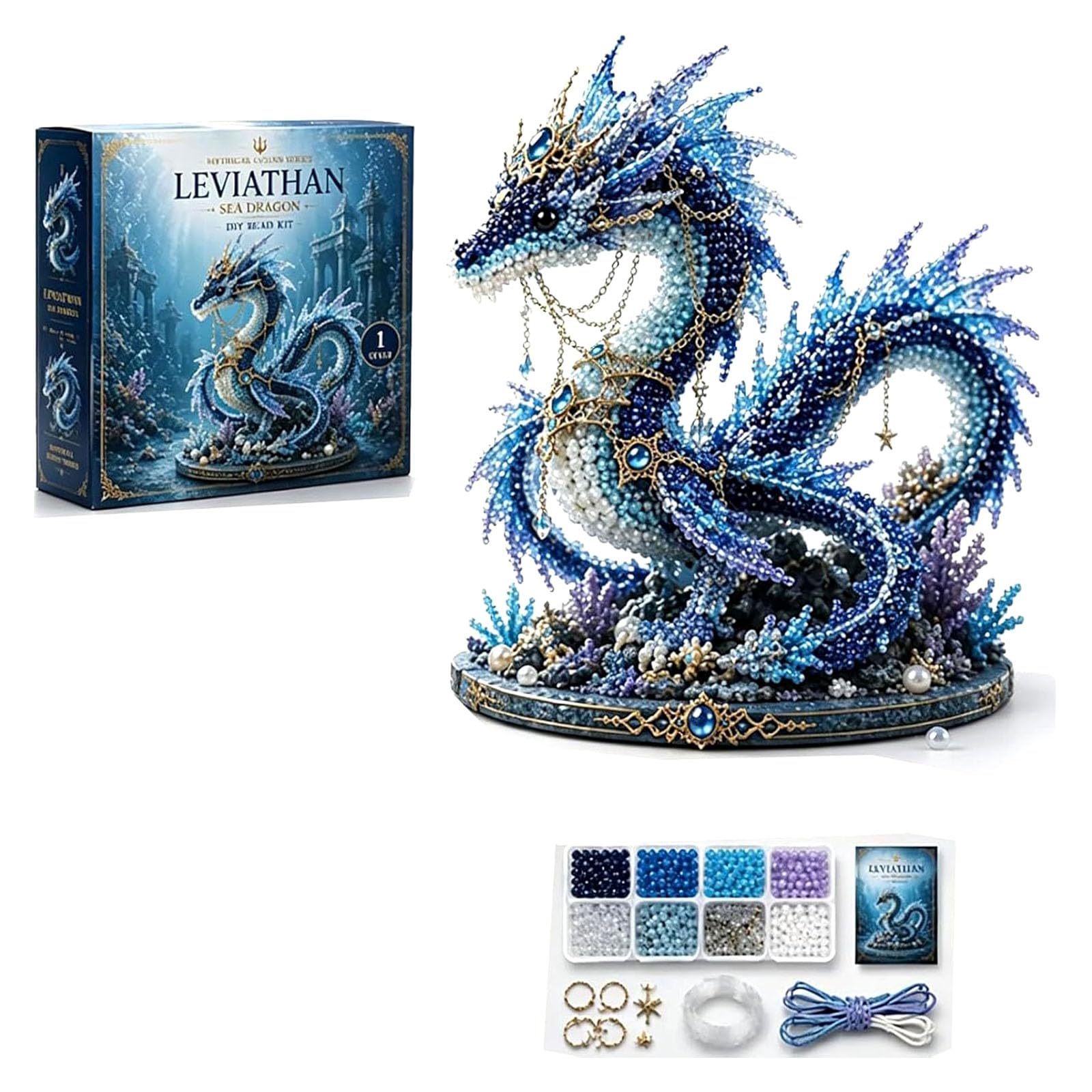 Kaeltsyn Pearls Art 3D Beaded Animal Making Set 8 Pattern for Creative Travel Entertainment Decoration Creative Pearls Painting