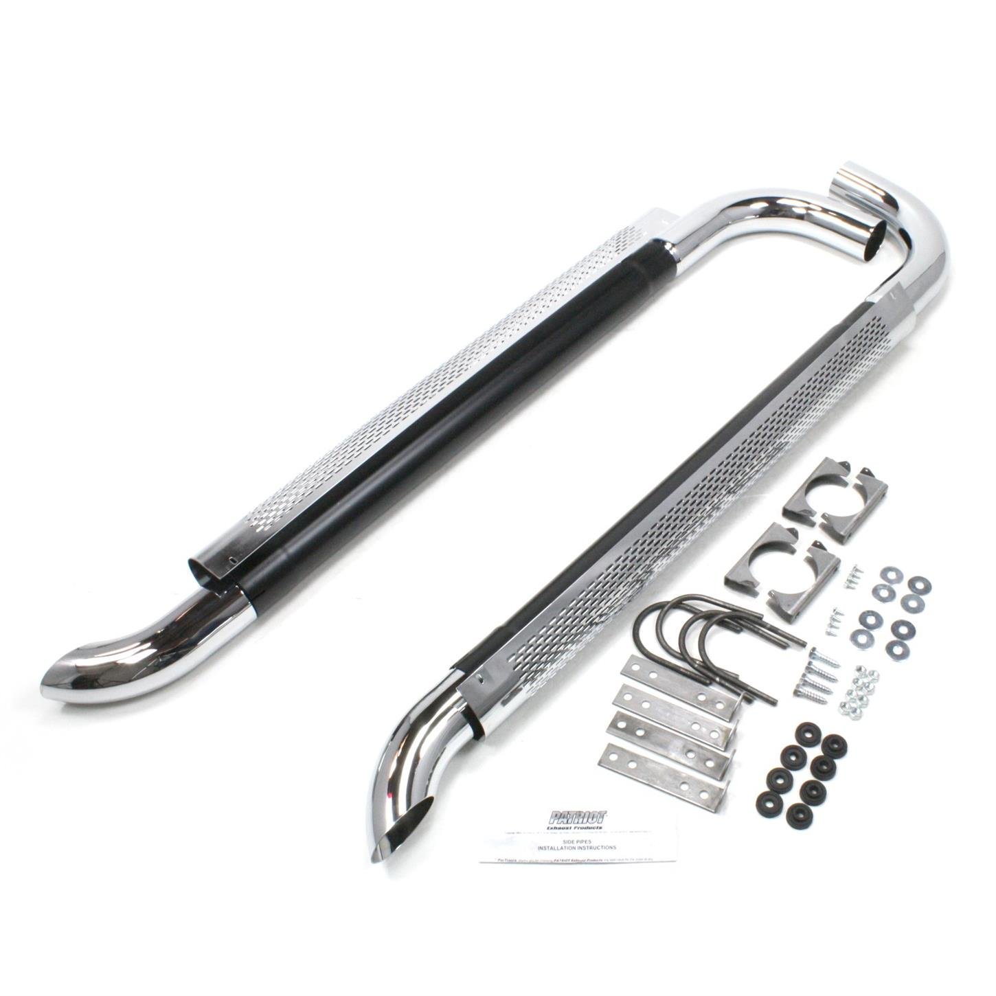 Exhaust H1050 50" Chrome Side Exhaust, Silver