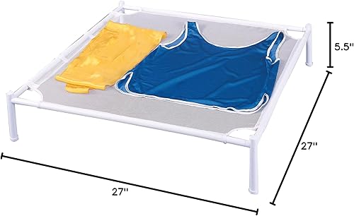Miniatura 5 de Household Essentials 04004 Estante de secado de malla apilable para ropa de cama color blanco