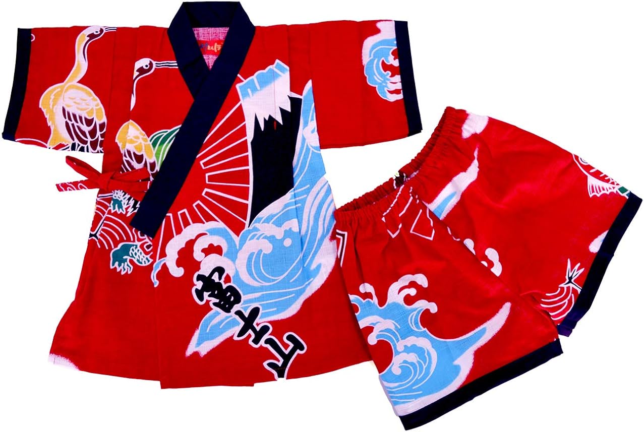 ベビー キッズ 甚平 赤ちゃん 大漁柄 日本製 キッズ浴衣 甚平スーツ甚平 浴衣 子供 男の子 着物 送料無料