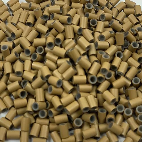 HAIR DE VILLE Anillos de micro tubo de cobre con forro de silicona, enlaces de cuentas para I Tip Stick Glue extensiones de cabello de plumas (200