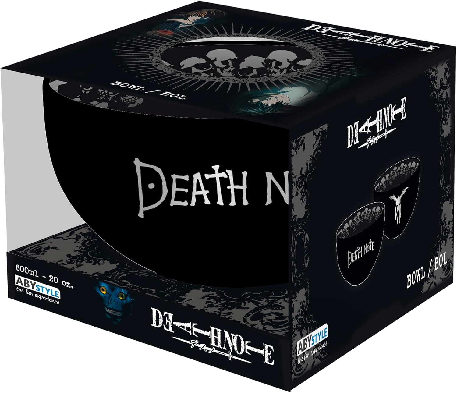 ABYSTYLE Death Note Bowl – Official Product – Capacity 600 ml – Resistant Ceramic – Microwave & Dishwasher Safe