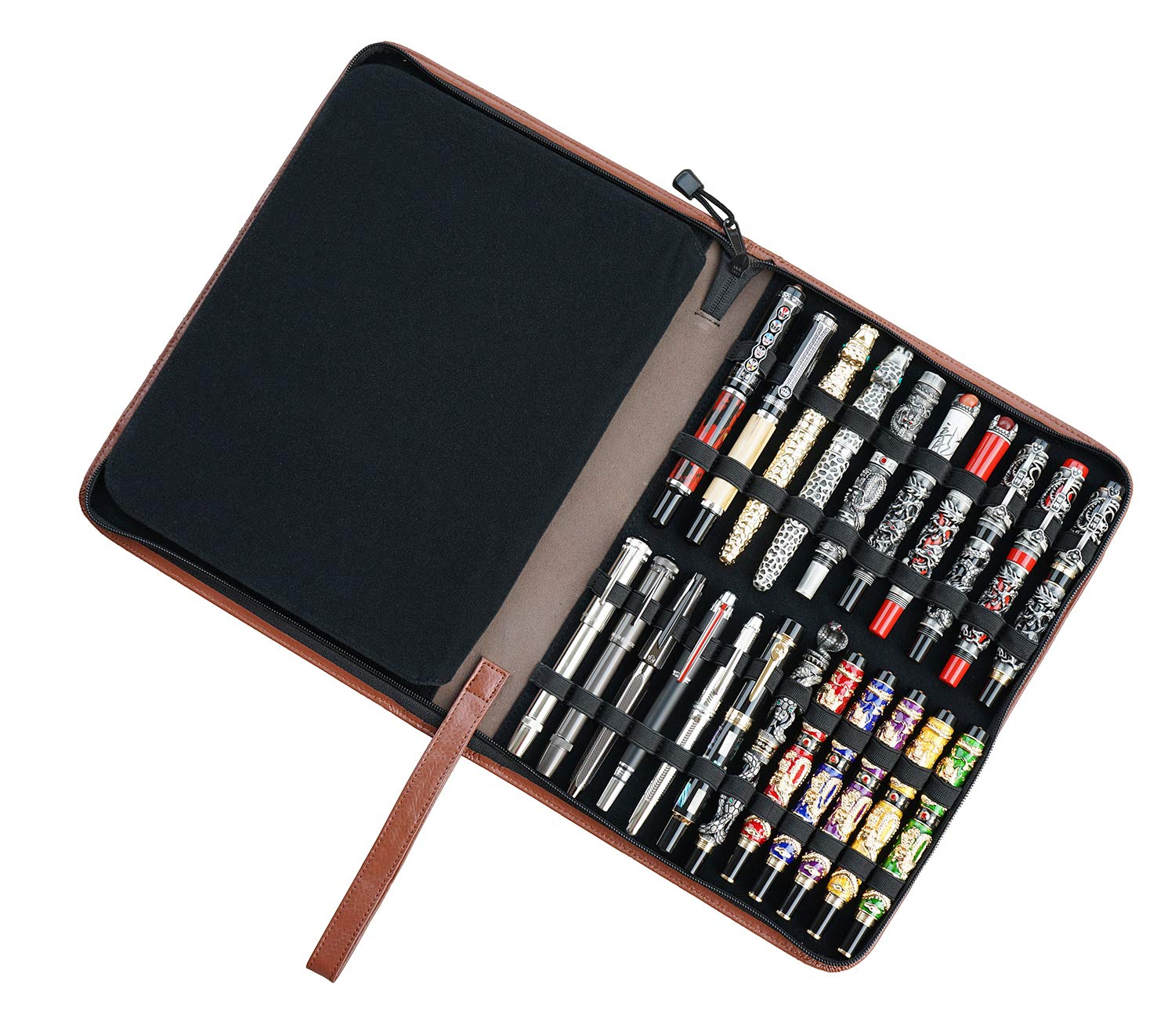 Amazon.co.jp: 万年筆/ローラーボールペン用本革製ペンケース