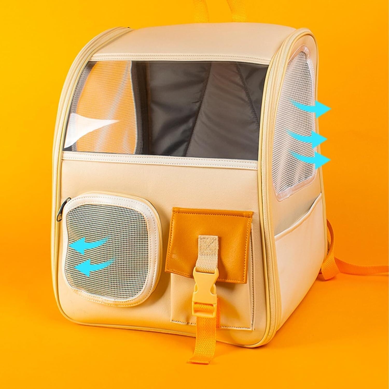 Bolsa de Viaje para Mascotas, Mochila Portamascotas con Ventana Transparente, Bolsa De Viaje para Gatos, Bolsa Portamascotas Multifunción Viajes al Aire Libre