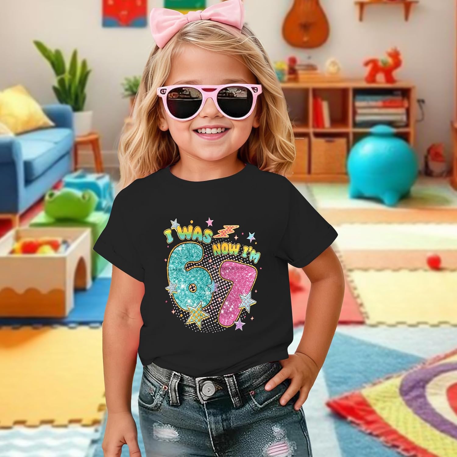 67 Shirt Kids 67 Tshirts Girl Boy Six Seven Ice Cream Short Sleeve Tee Top - Image 2