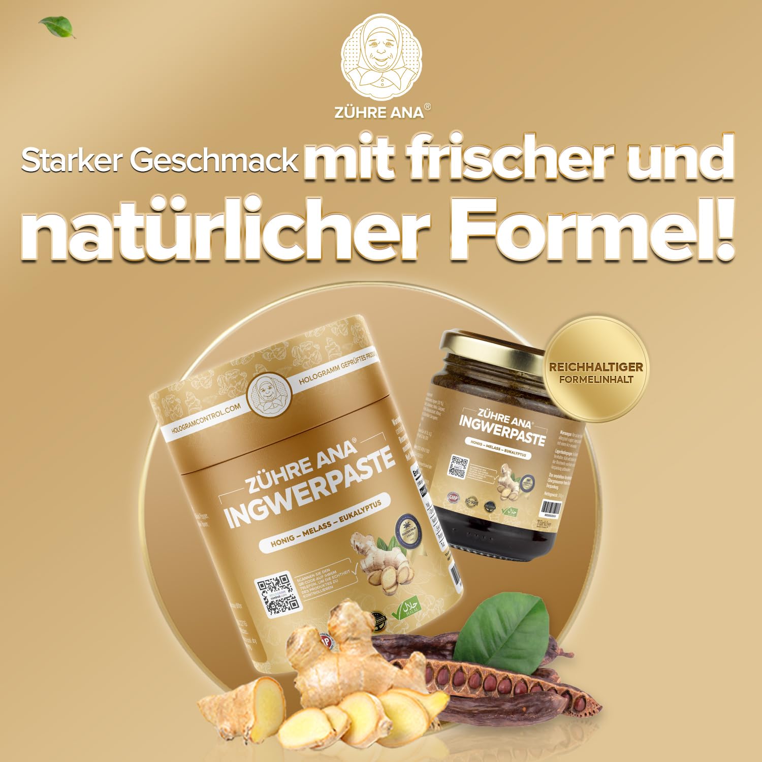 Zühre Ana Pasta de Jengibre Pack de 2 con Cúrcuma y Vegetales