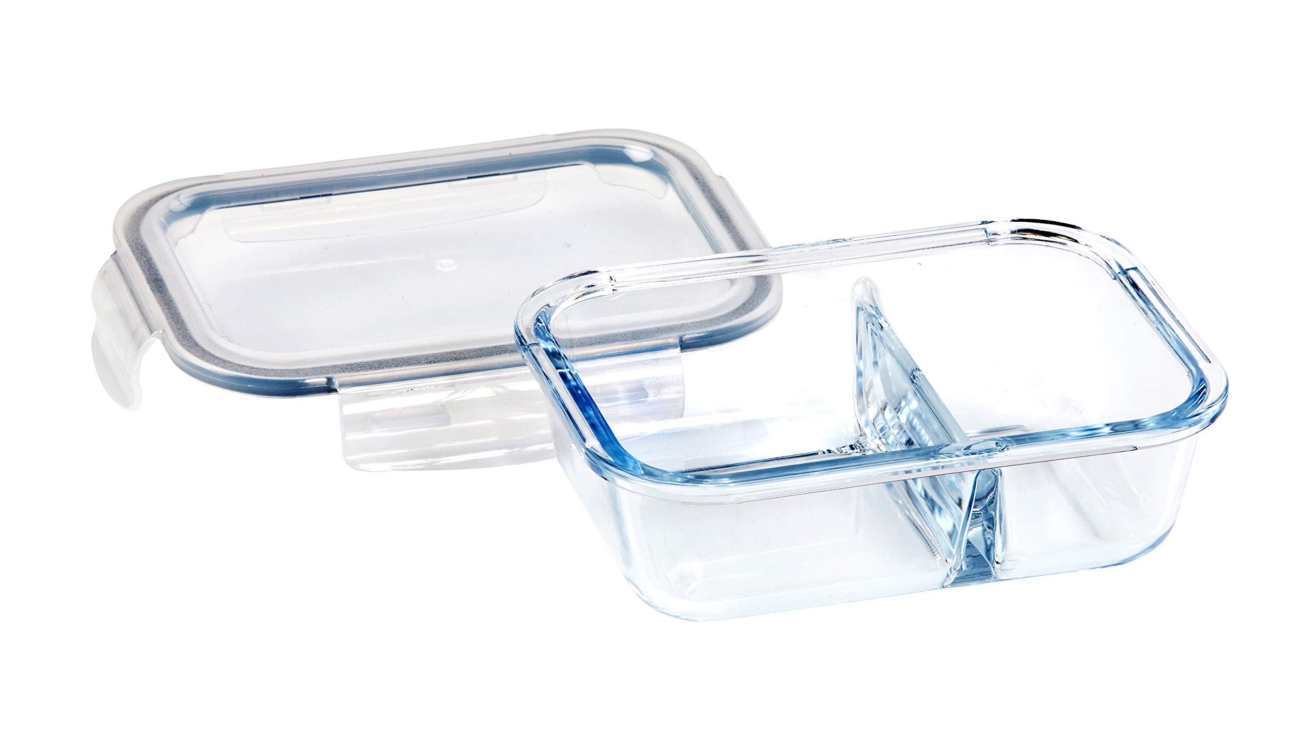 Wiltshire 600ml Rectangular Glass Storage Container (2 dividers), 48128
