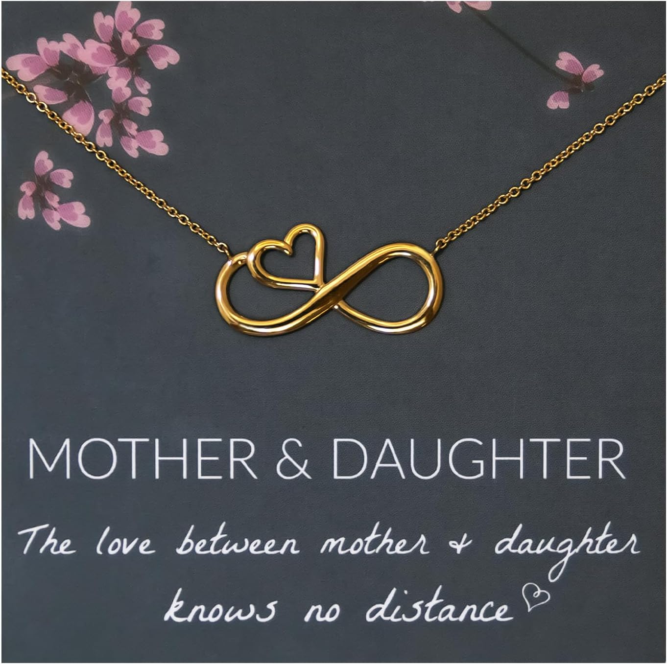 EFYTAL Mother Daughter Necklace, Sterling Silver or 14K Gold Gifts for Daughter, Mom Necklace for Women, Jewelry for Mom Birthday