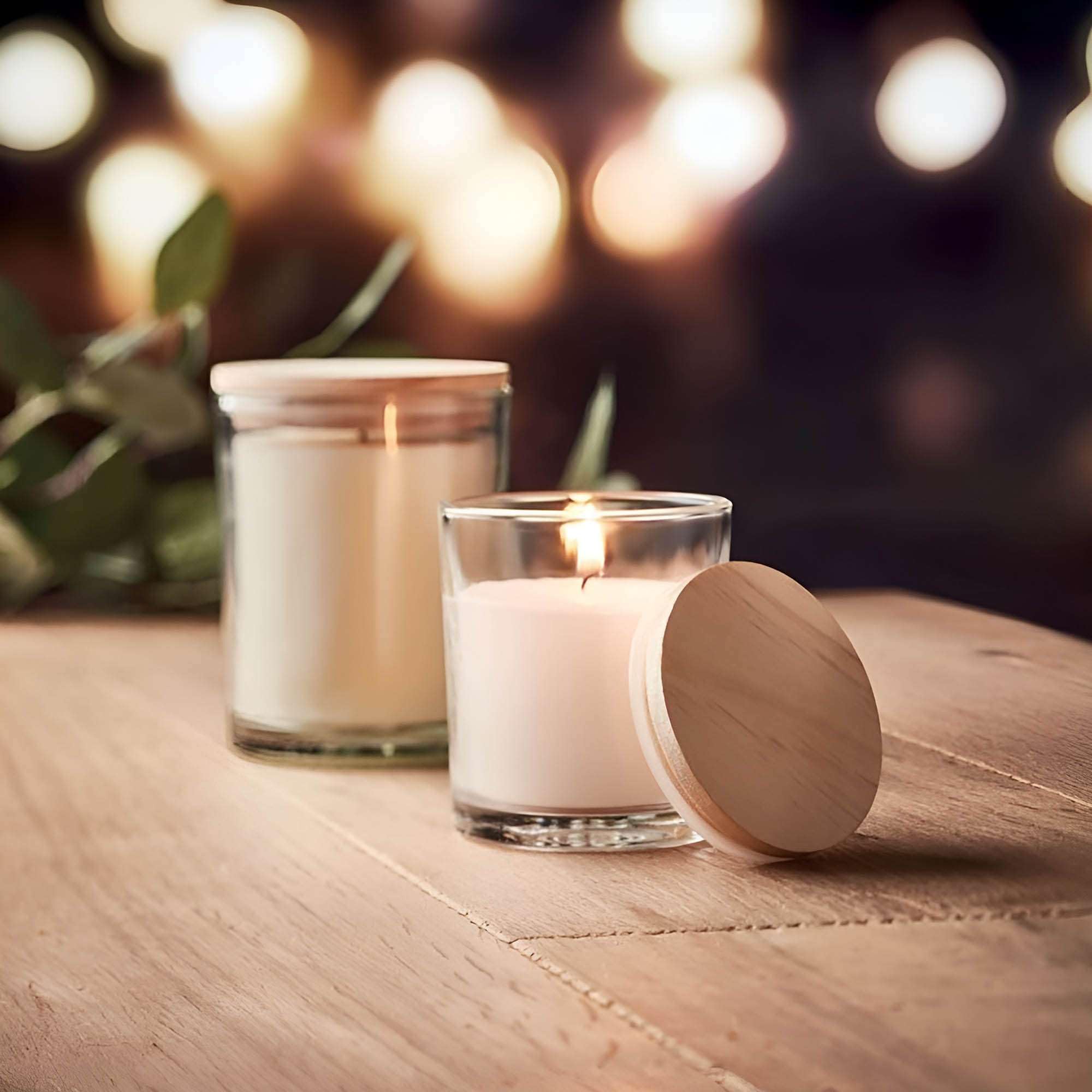 Bougie Parfumée Personnalisée 'Joyeux Noël' - Vanille - Pot En Verre Avec Couvercle Bambou - Idée Cadeau