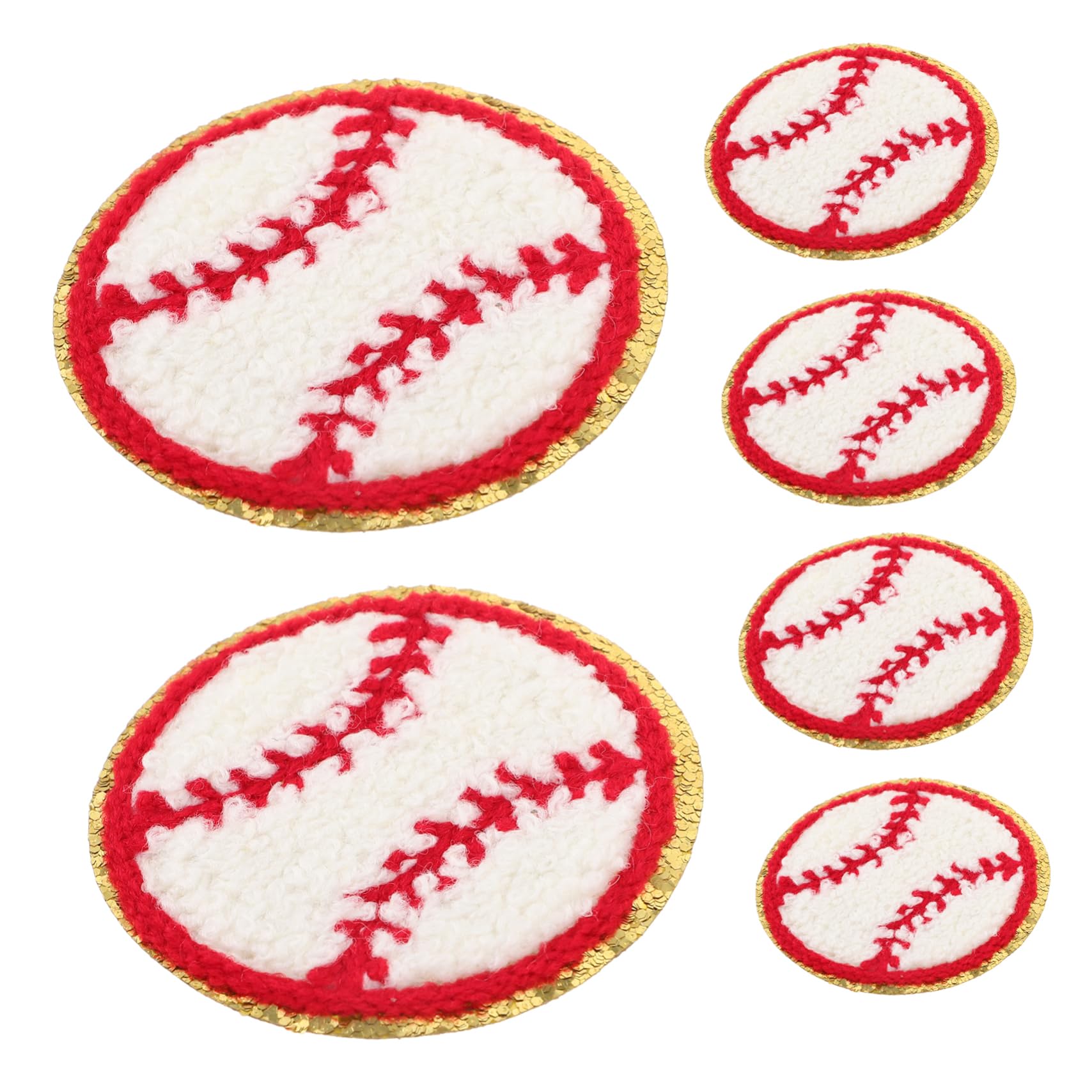 GALPADA 60piezas Parches Decorativos De Béisbol Parches Reemplazables Para Ropa Resistentes Para Chaquetas y Gorras Para Manualidades y Reparaciones