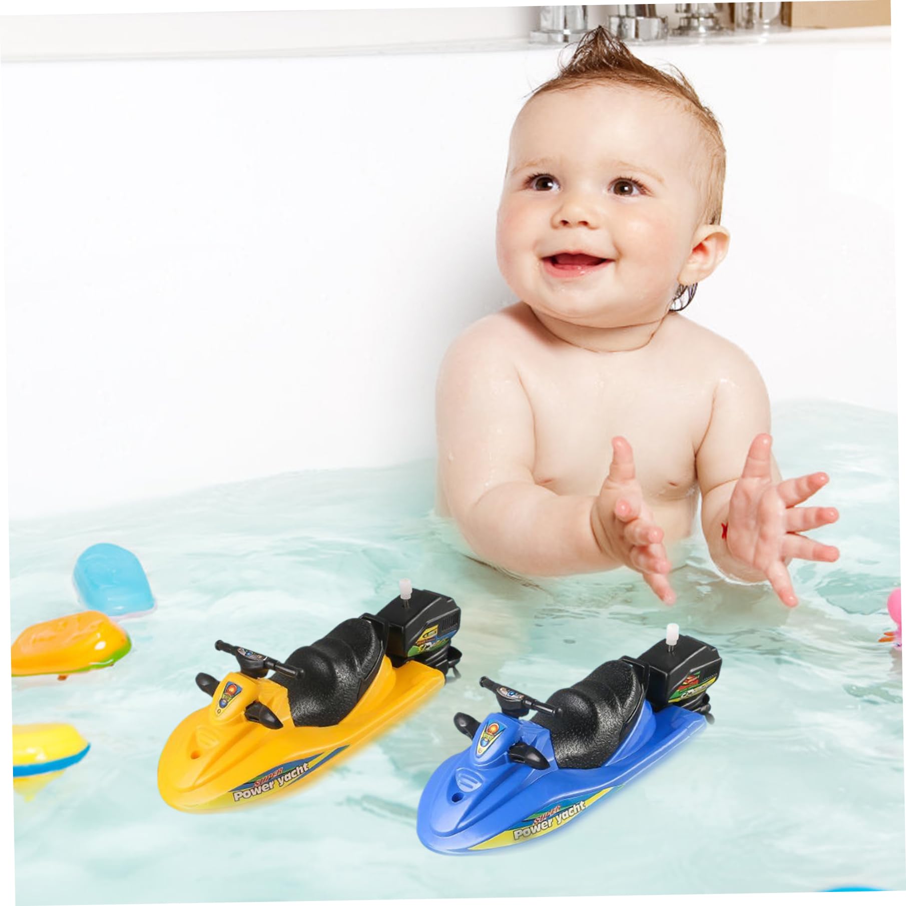 Set De 3 Barcos De Baño A Cuerda - Plástico Flotante Sin BPA - Ideal Para La Bañera Desde 3 Años
