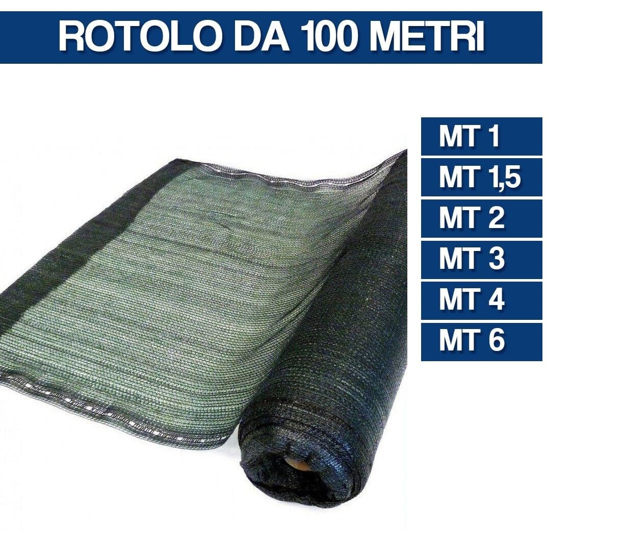Stuoia rete ombreggiante verde scuro Sombrero lunghezza 100 metri Brixo - Altezza 2 mt