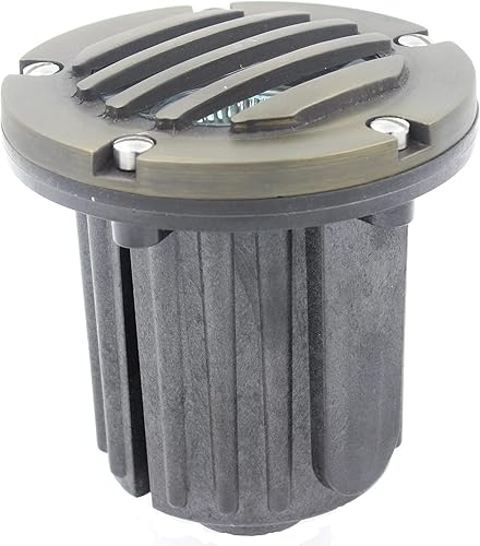 Miniatura 3 de Ironsmith Lighting Products Kit de cubierta de latón macizo estilo listones para bombillas de pozo de tierra, tornillos de acero inoxidable y junta