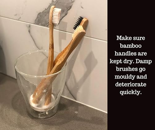 Miniatura 3 de Cepillos de dientes de bambú biodegradables | Cerdas de plantas duras, suaves/medianas | Vegano | Cepillo de dientes sin plástico | Embalaje