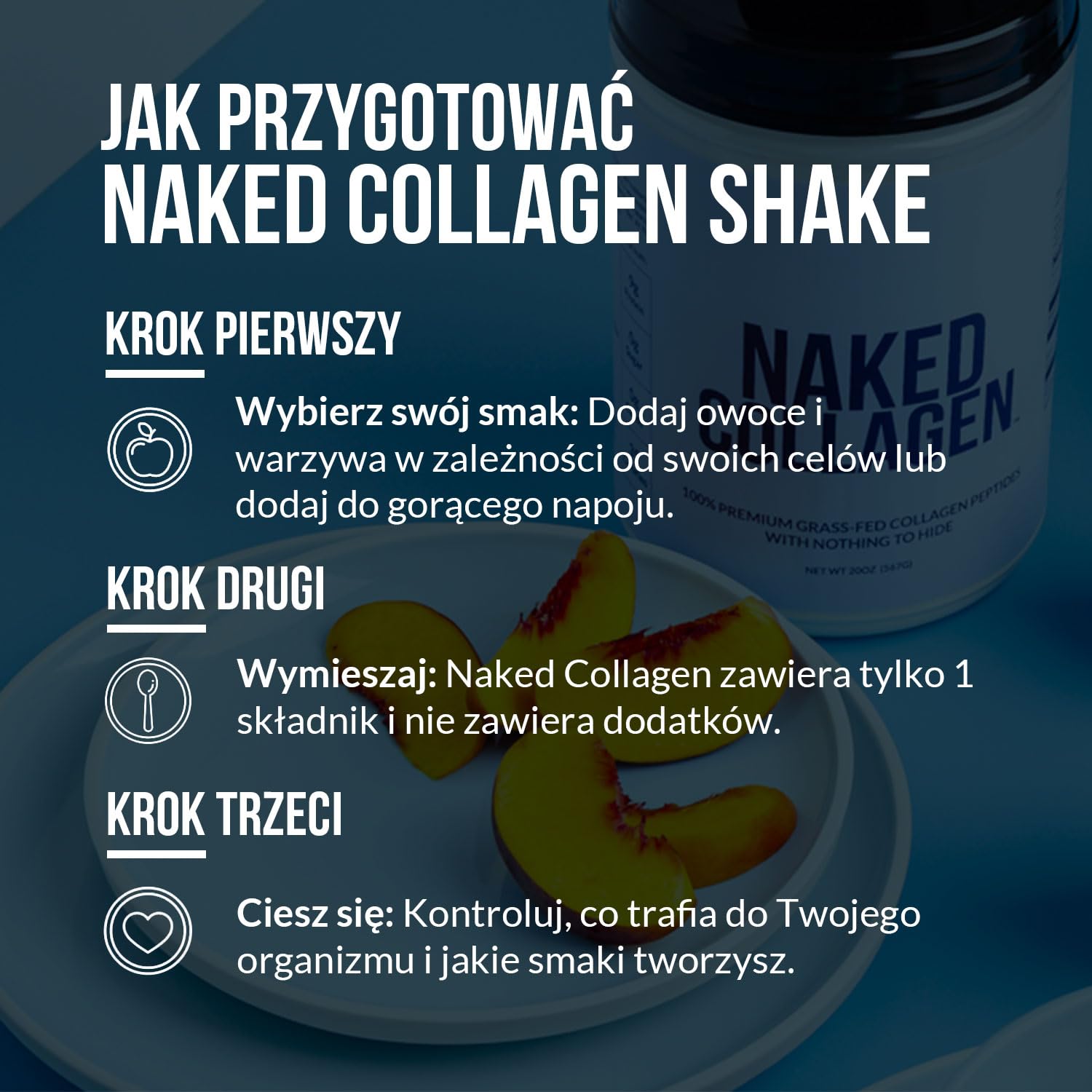 NAKED Collagen - Peptydy kolagenowe w proszku, 63 porcje, hodowane na pastwisku, bezsmakowy suplement z hydrolizowanego kolagenu pochodzącego od zwierząt karmionych trawą, zgodny z dietą paleo, 600 g