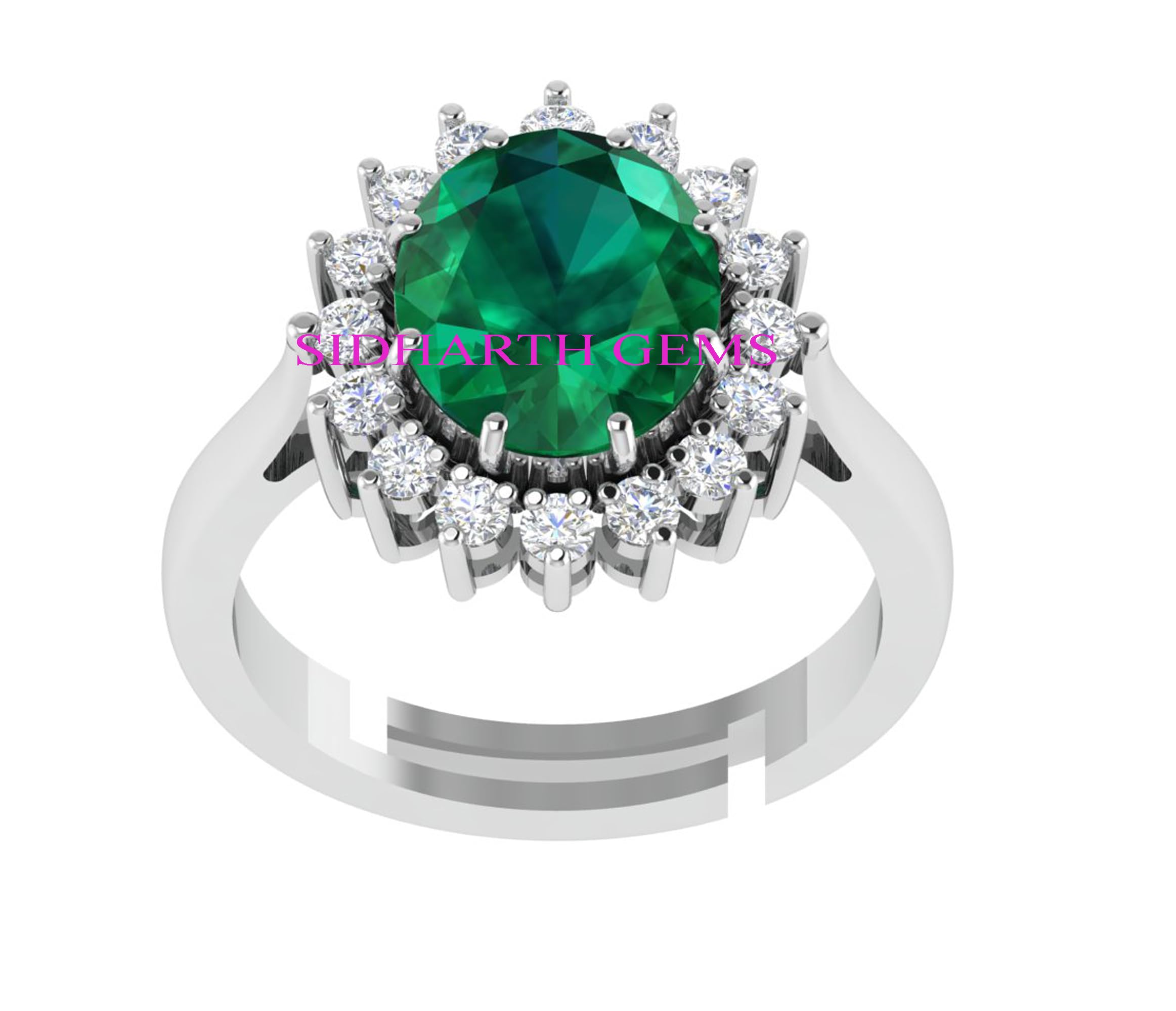 13.00 Carat Certified Natural Zambian Emerald Panna Silver Plated Rectangle panchdhatu Adjustable Ring for Women's and Men's-image-27