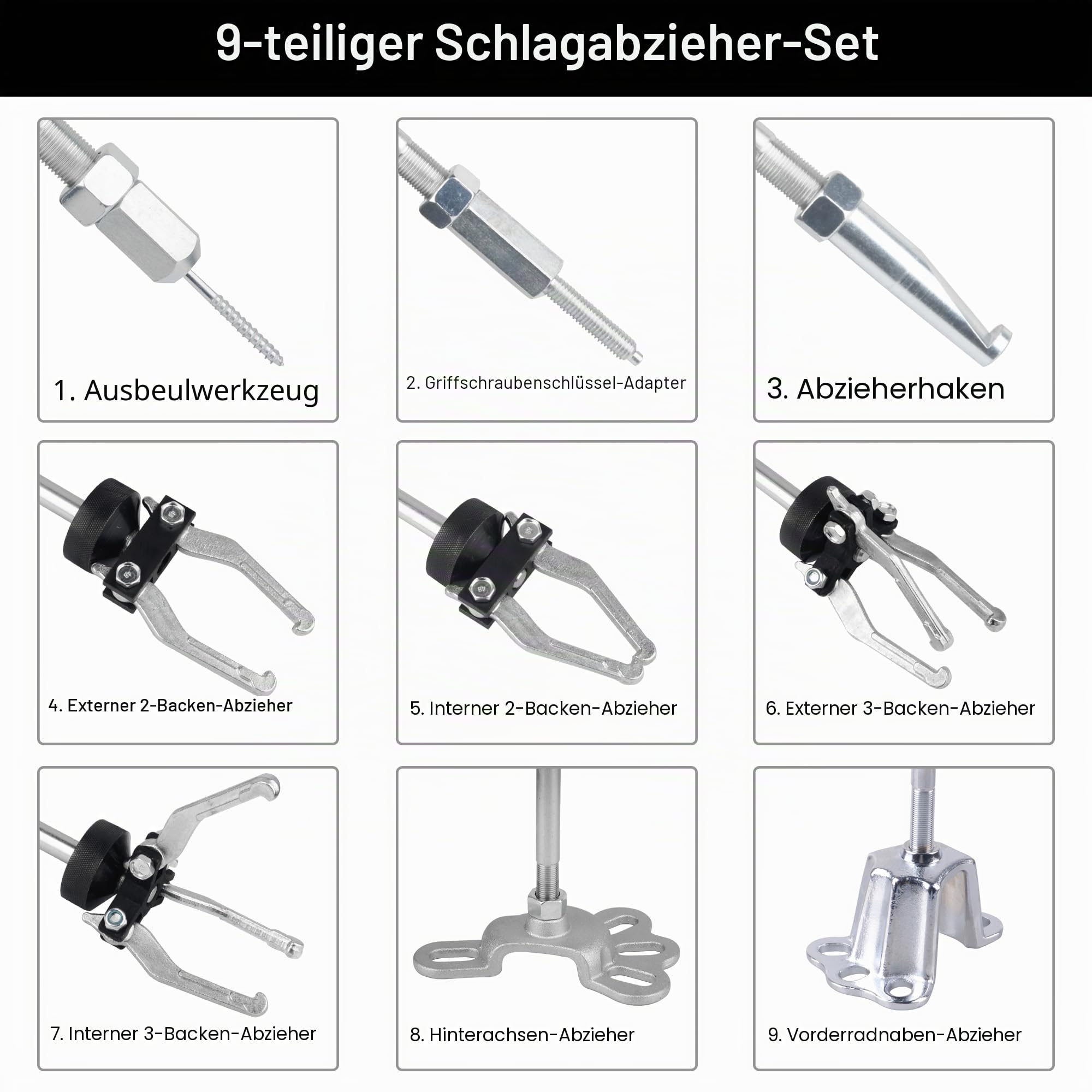 DAYUAN Radnabenabzieher Radnabenabzieher Set mit Gleithammer