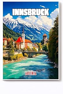 All Europe Country Fridge Magnet Art Souvenir Gift Vintage Retro 2x3 (Austria Innsbruck 3)