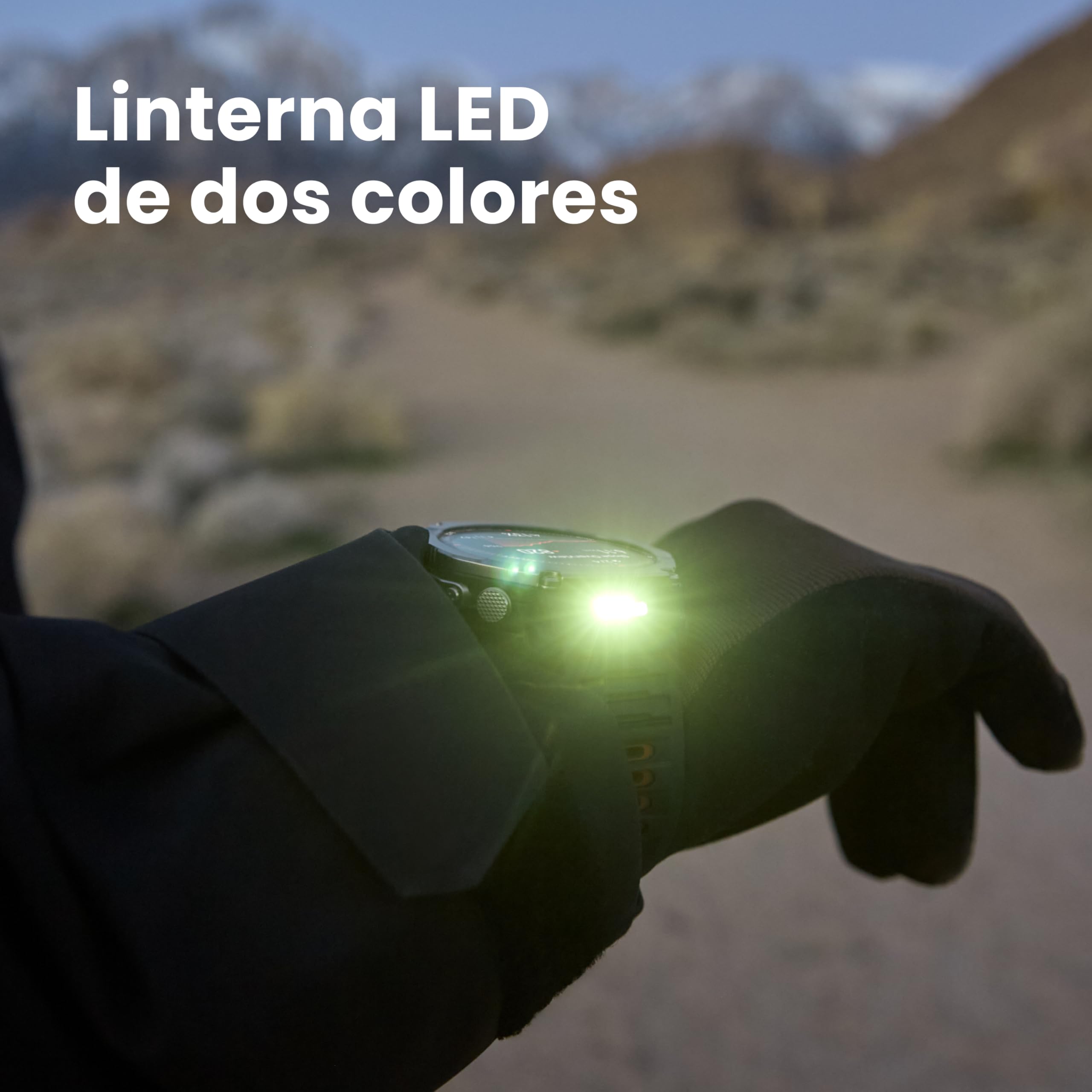 Amazfit T-Rex Ultra 2 Reloj Inteligente Outdoor, GPS Doble Banda, Caja Titanio 51 mm, Pantalla AMOLED 1,5" Cristal de Zafiro, Linterna, 30 Días Autonomía, Mapas Offline, Resistente al Agua 10 ATM