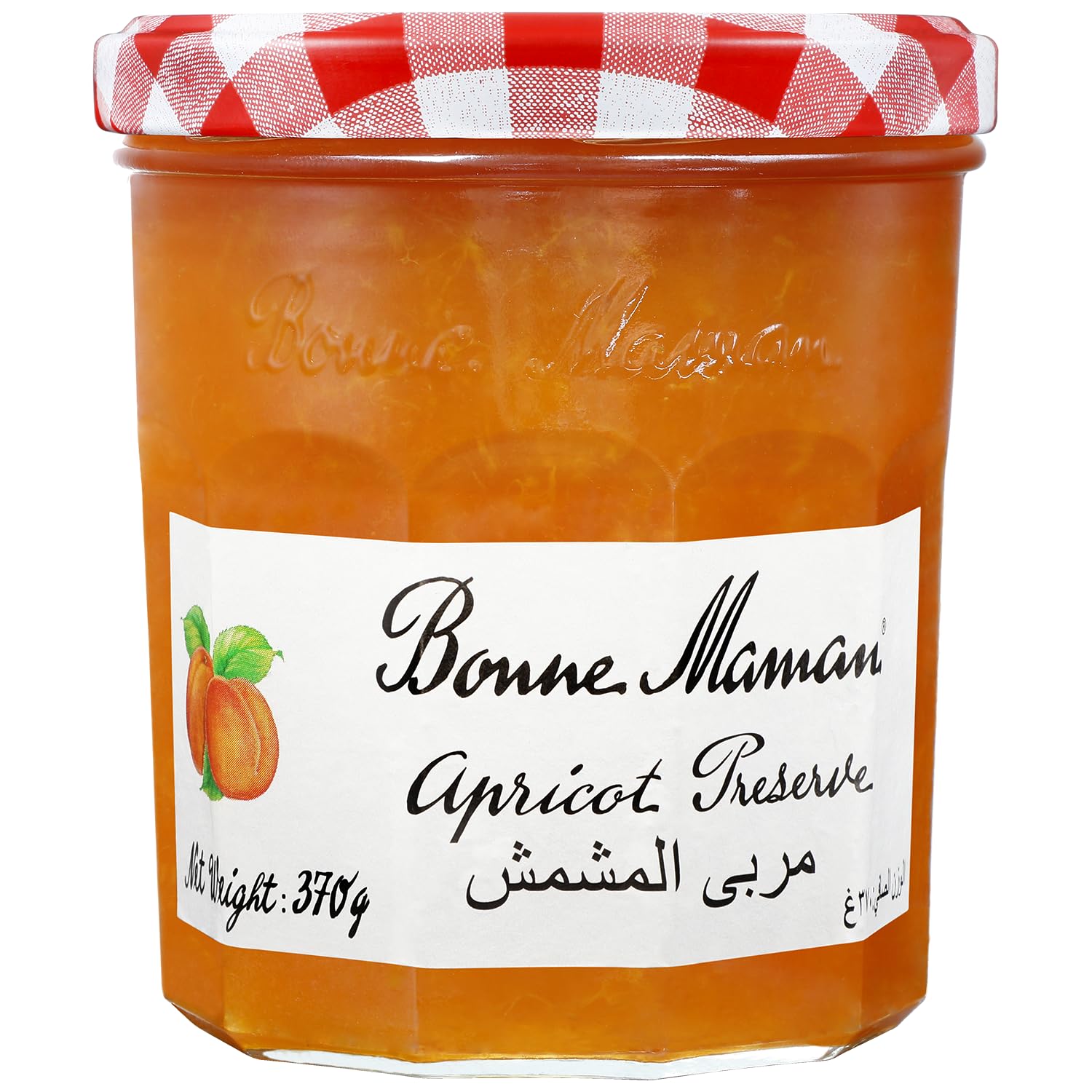 Bonne Maman Apricot Preserve, Made from Fresh Fruit - 370 g