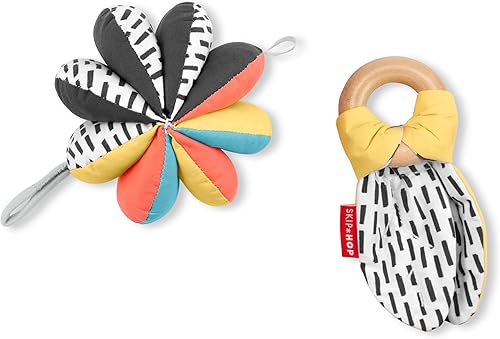 Miniatura 5 de Skip Hop Juguete 3 en 1 para cochecito de bebé y mordedor para actividades de bebé, juguete de cochecito 3 en 1 inspirado en Montessori