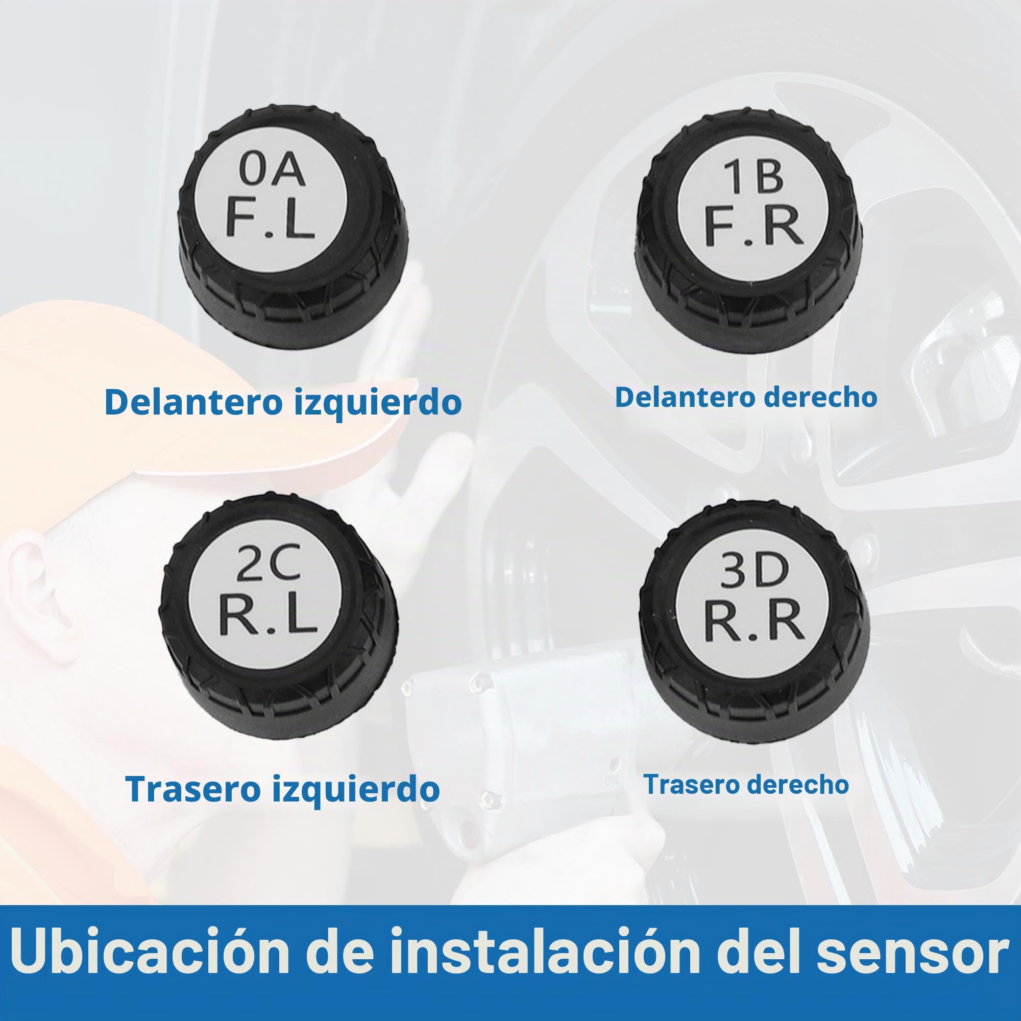 A ABSOPRO Kit Tpms Para Navegación 433Mhz 5 Modos Alarma