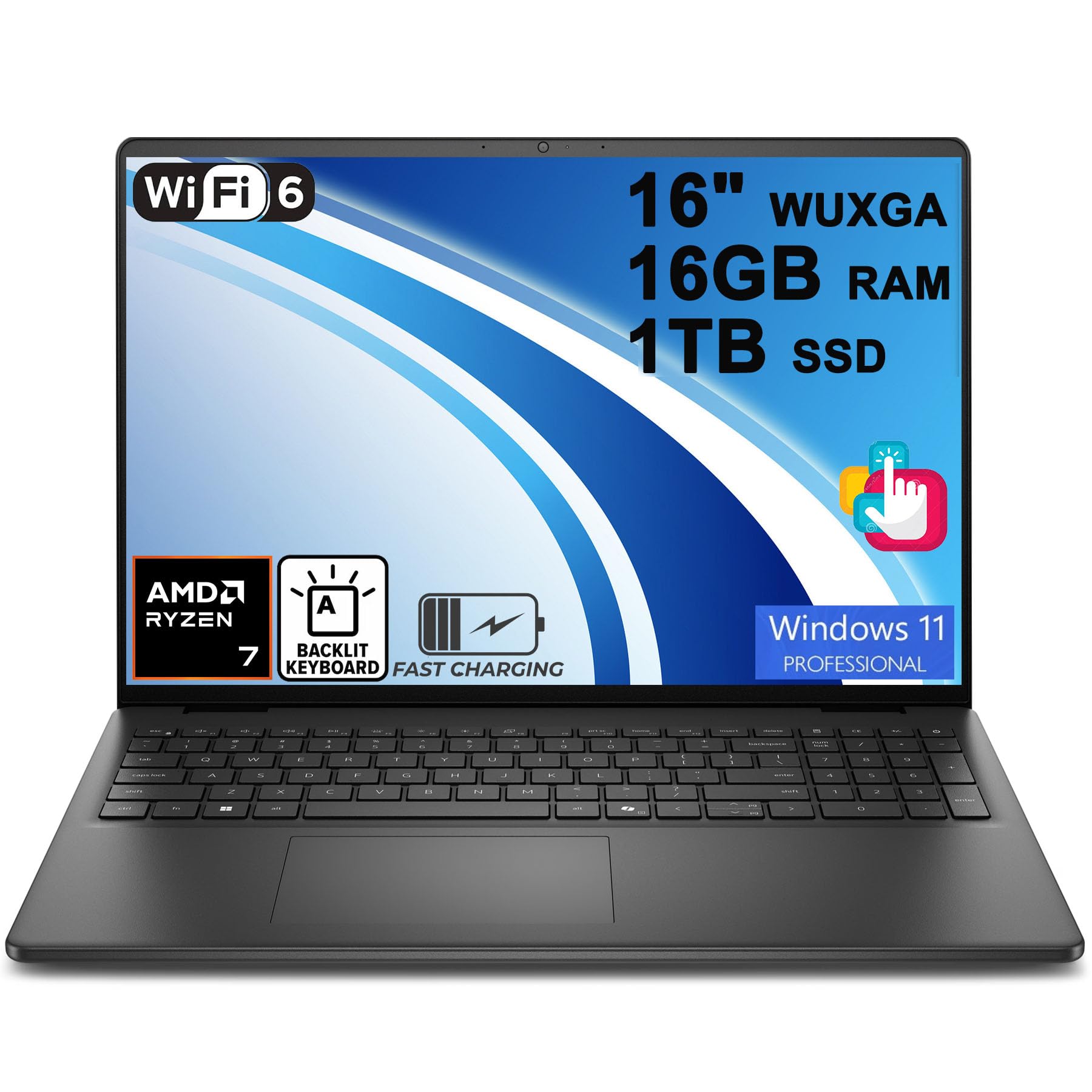 Amazon.co.jp: Dell 16 ノートパソコン 16インチ WUXGA タッチ