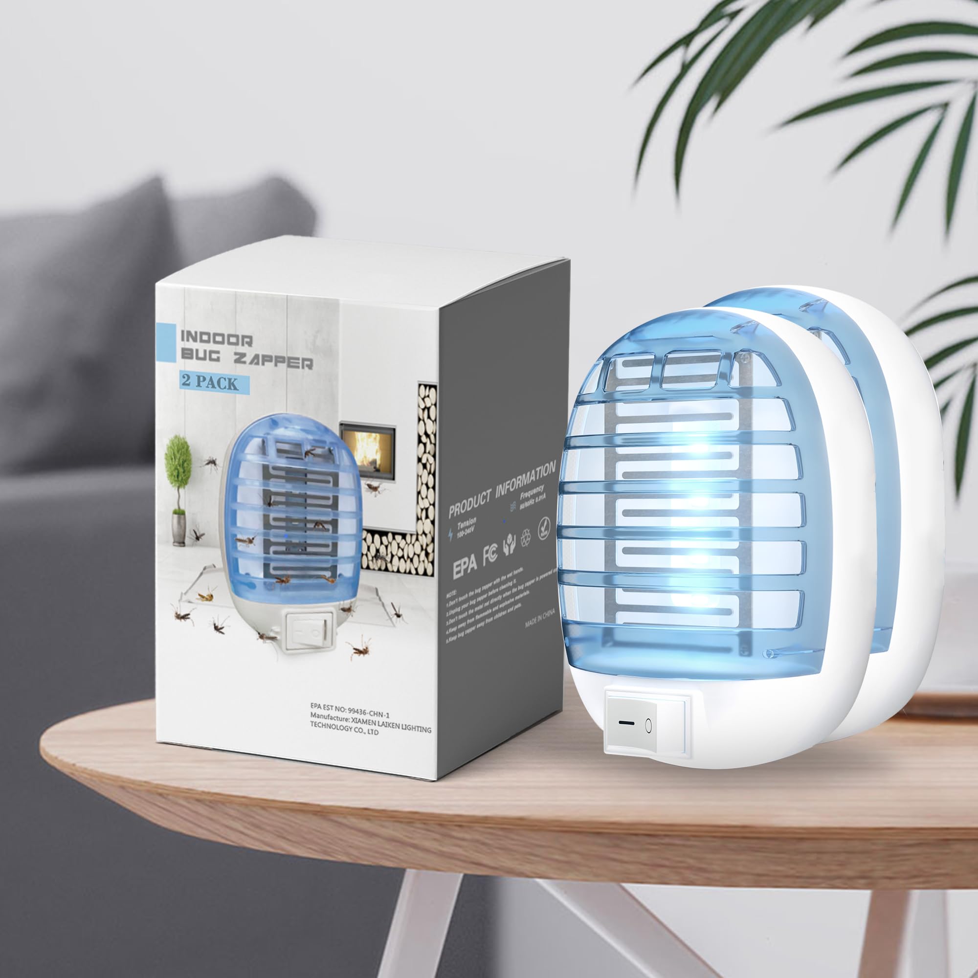 Eliminador de insectos para interiores, trampas para moscas para interiores, trampas para insectos para el hogar para niños y mascotas, hogar, cocina, dormitorio, habitación de bebé, oficina (2