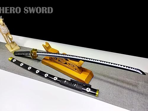 Miniatura 8 de Espada Roronoa ZORO ENMA hecha a mano de metal real 109510451060arcilla templada T10 acero de alto carbono Katana hecha a mano Cosplay Samurai