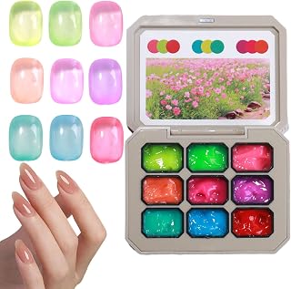 Nail Gel 9-Color Beginner Painting Gel Art Kit for Nail | Sculpting Supplies Natural Kit for Colleagues Family Friends Beginners Home Travel