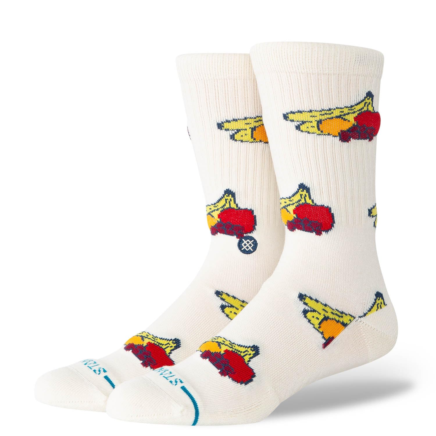 Stance Men's Canvas Fruits Crew Sock - (Uk, Alpha, M, Regular, Regular, )