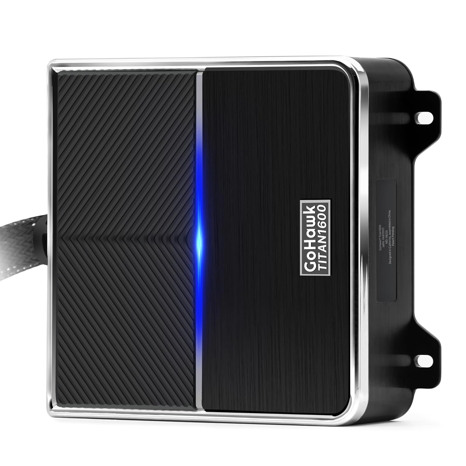 GoHawk Titan1600 4.1-Channel Motorcycle Amplifier & Bluetooth Stereo System, Aluminum Chassis, Waterproof Audio Receiver for Harley, Goldwing, Indian, UTV, ATV, RZR with AUX, USB, FM Radio