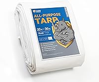 Vista 145 de GUARD SHIELD Lona beige resistente impermeable de 12 x 16 pies para exteriores, lona gruesa resistente a los rayos UV con ojales, 25/64 pulgadas