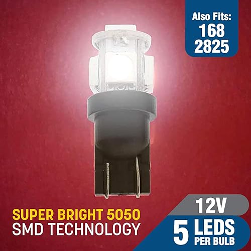 Miniatura 3 de Pilot Automotive (IL-194R-5-AM) - Bombilla LED de cúpula roja 5-SMD - 2 piezas