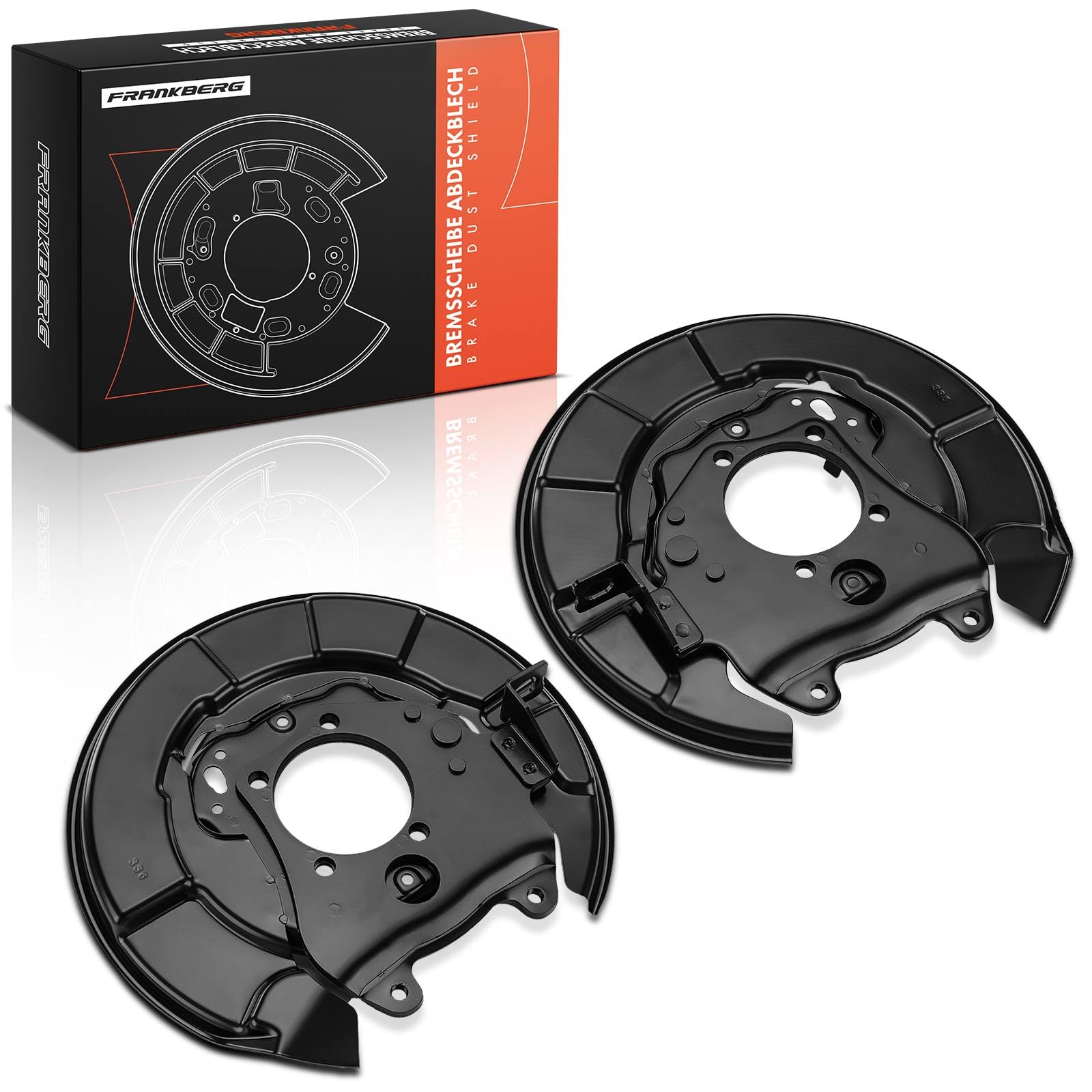 Frankberg 2x Ankerblech Spritzblech Bremsscheibe Hinterachse Kompatibel mit RAV 4 II A2 1.8L-2.4L 2000-2005 Replace# 4650442021