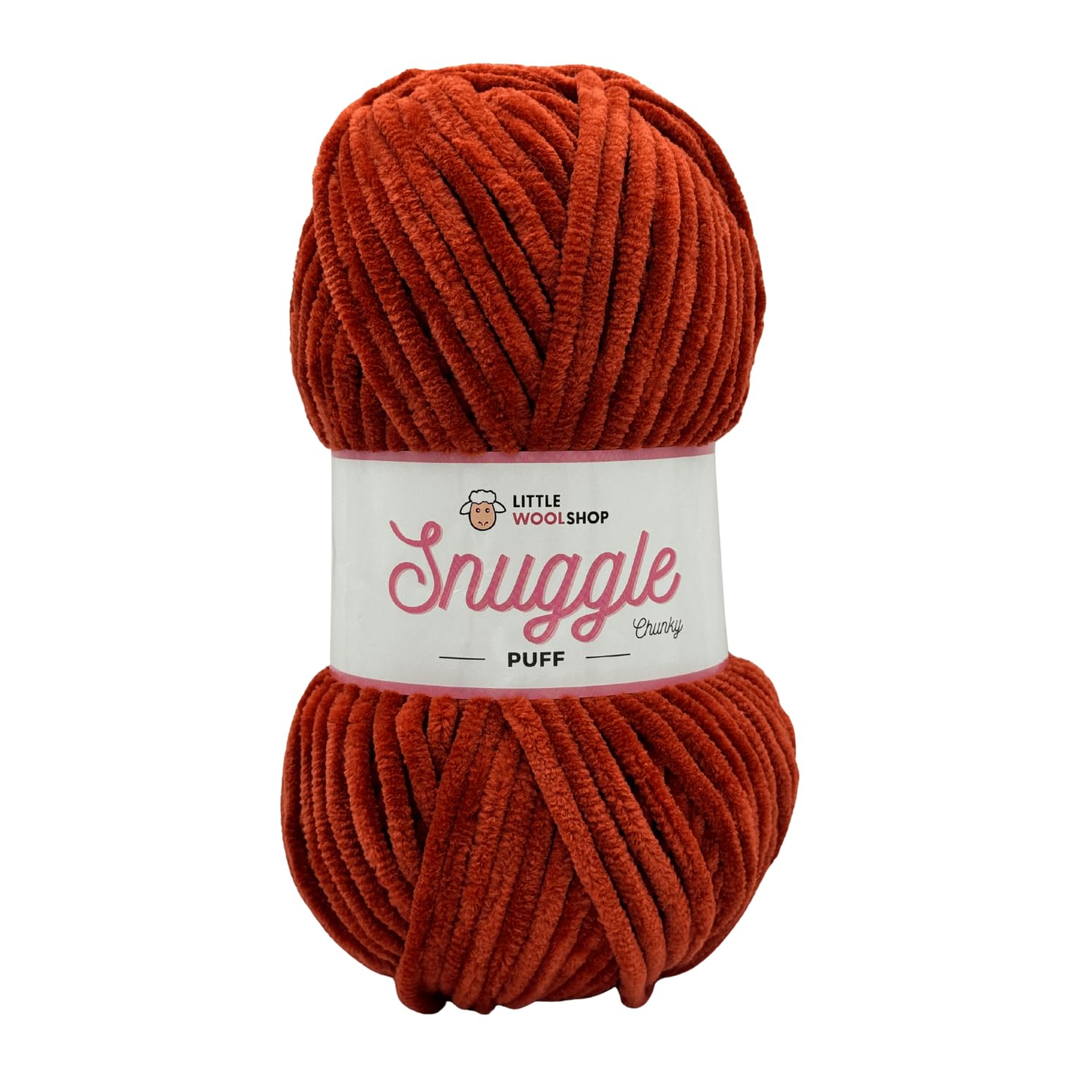 LittleWoolShop Snuggle Puff Chunky Chenille Yarn 100g - 100% Supersoft Polyester (Cayenne Pepper 4325, Single (1 Ball))