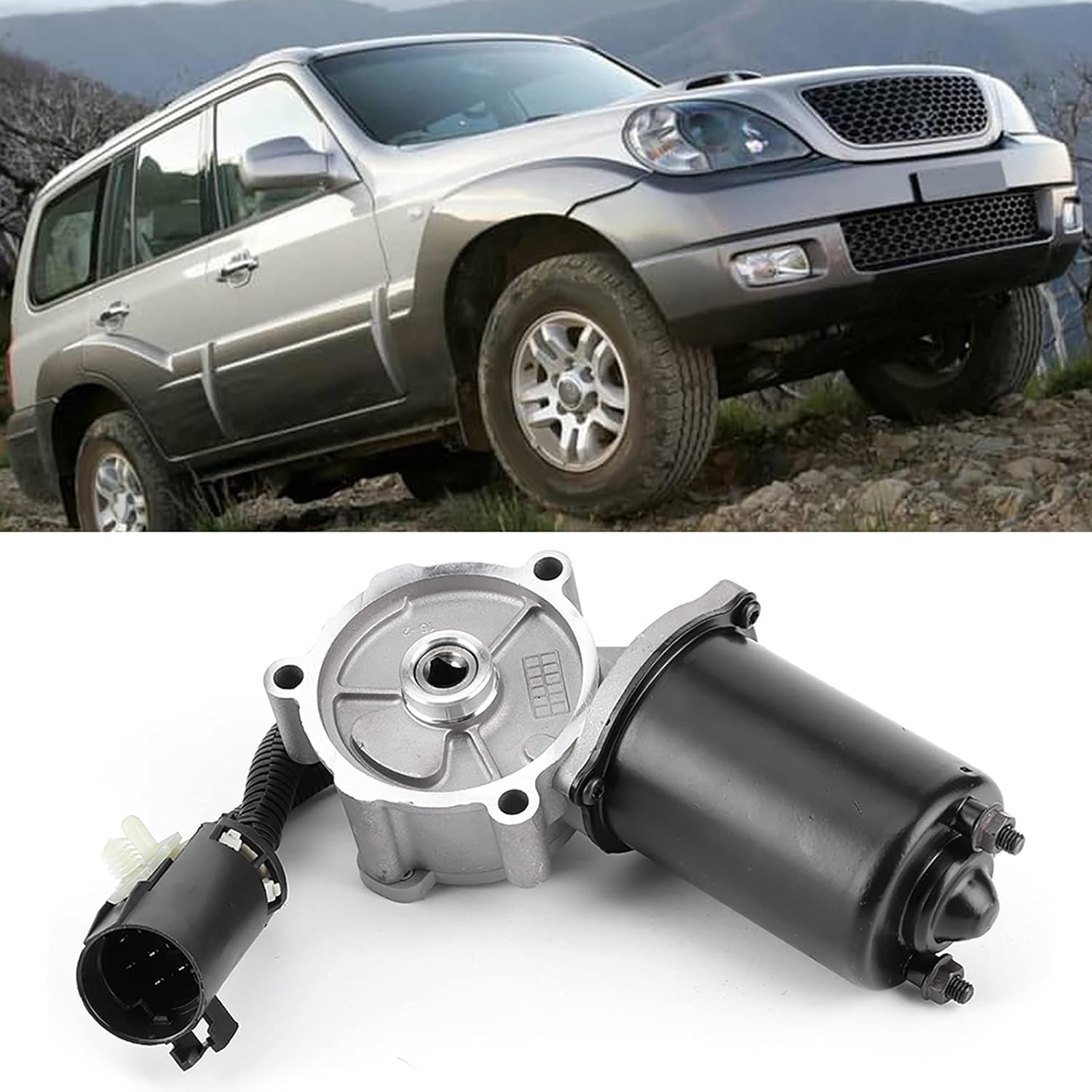 Transfer Case Motor 47303H1000 47303H1001 Aluminum Alloy Transfer Control Motor Replacement Precise Manufacturing Fit for Terracan 2001‑2006