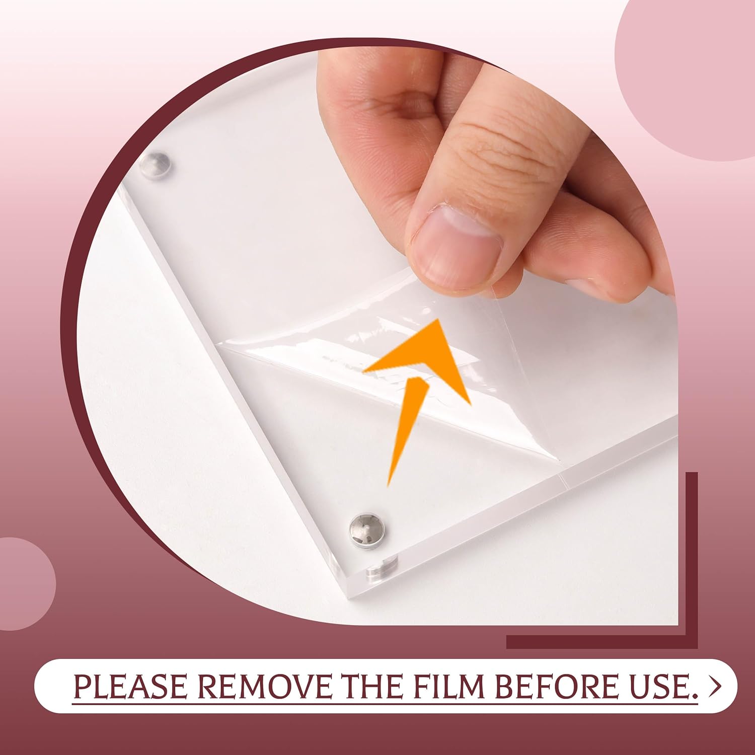 5x7 Acrylic Picture Frame 5 Pack, Clear Double Sided Photo Frame with Magnetic Acrylic Self Standing for Tabletop Display, Wedding Table Numbers