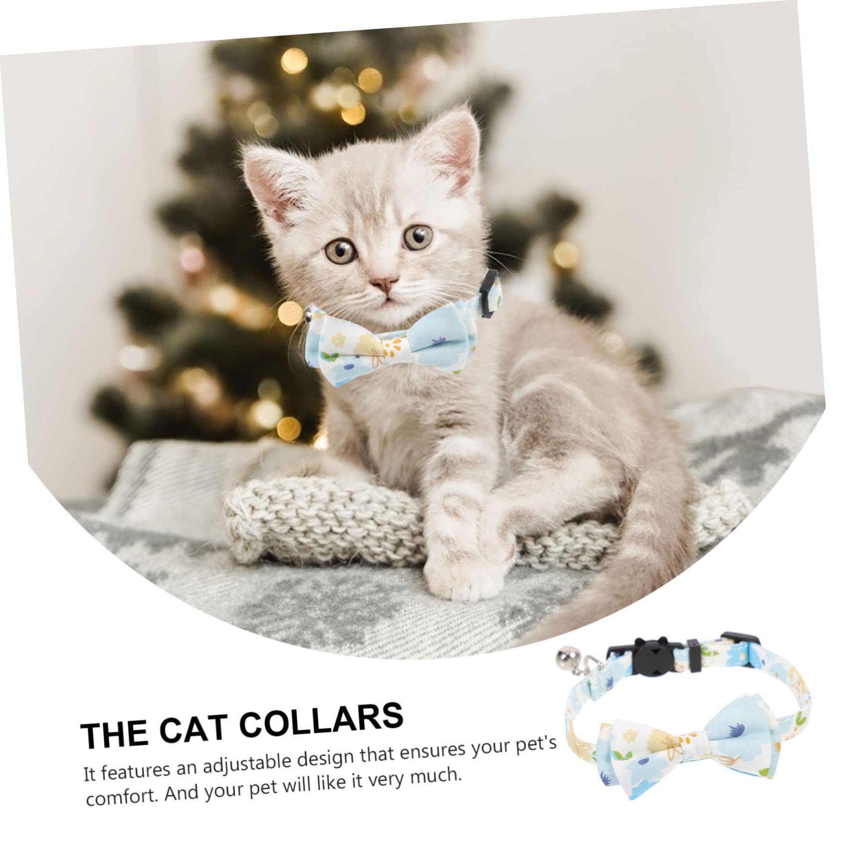 minkissy 10pièces Collier pour Chat avec Cloche Ensemble De Colliers Réglables pour Chiots Et Motif Carreaux Accessoire pour Animaux De Compagnie