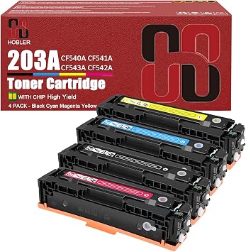 203A Toner Cartridges Compatible for HP CF540A CF541A CF543A CF542A Toner Cartridge Work for HP LaserJet Pro M254dw M254nw M280nw M281fdw M281fdn Printers