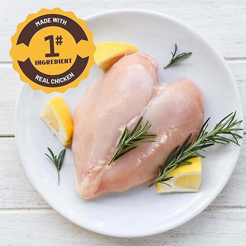 Miniatura 2 de PAWUP Golosinas de pollo para perros, tierno de pollo de grado humano, carne seca totalmente natural con alto contenido de proteínas para perro, sin