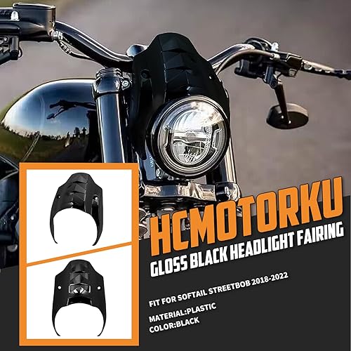 Miniatura 2 de Cubierta de carenado de faros delanteros de motocicleta para Harley Softail Street Bob FXBB FXBBS 2018-2022
