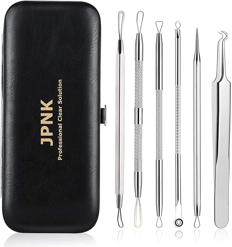 Kit JPNK de ferramentas para cuidados da pele em aço inoxidável com estojo