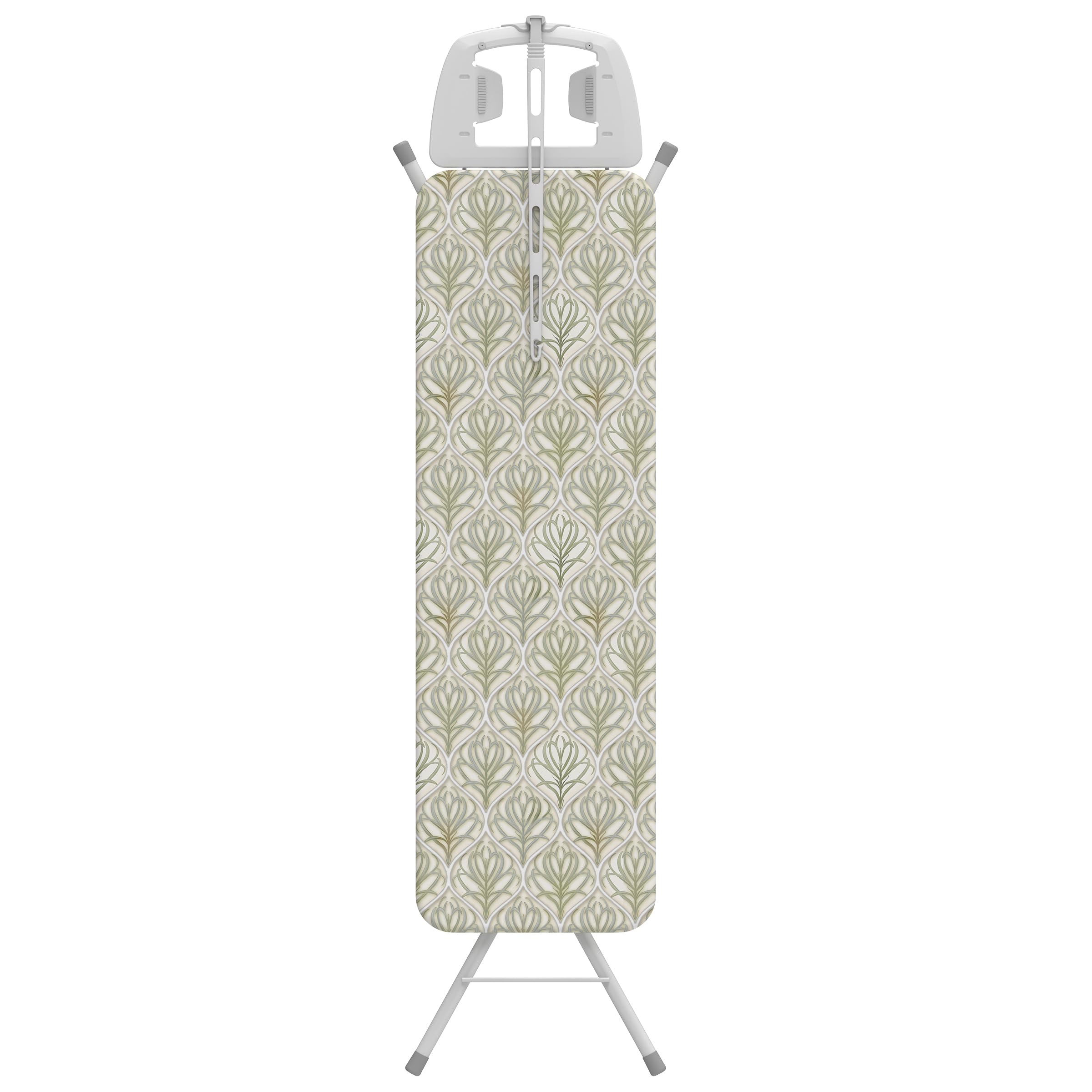 Rörets Asse da Stiro Facile Express Bianco Pois - Speciale per Camicie, Piano in Cotone, Telaio in Acciaio Inossidabile e Altezza Regolabile a 8 Livelli - 103 x 33 x 90 cm