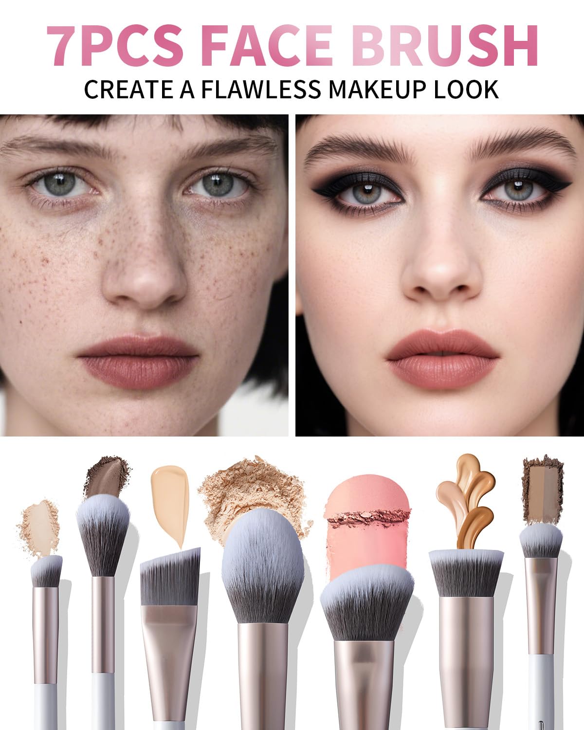 EIGSHOW Makeup Brush Set,15 Piece MUA PRO Series Professional Makeup Brushes with Silver Ion Infused Bristles for Foundation,Powder,Blush,Concealer,Eyeliner-Travel Gift Set(Champagne Gold) - Image 4